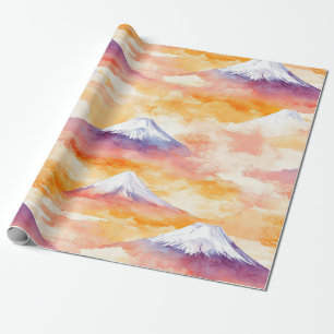 Sunset Peaks – Golden Mountain Dreamscape (7) Wrapping Paper