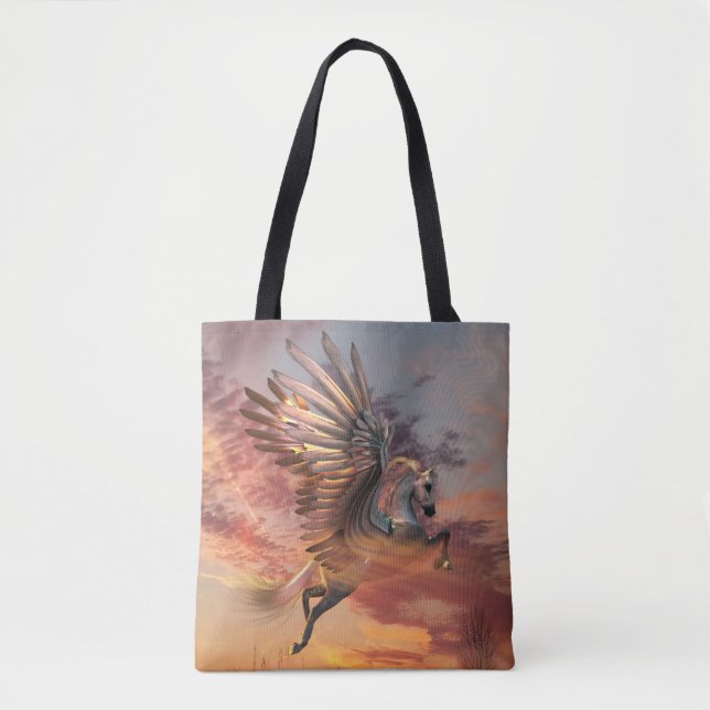Sunset Pegasus All-Over-Print Tote Bag (Front)