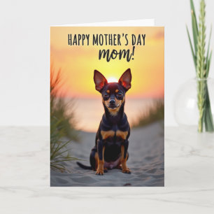 Sunset Pet Mothers Day Card