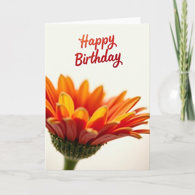 Sunset Petal Birthday Card (Front)