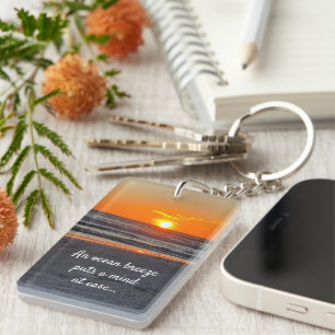 Sunset Photo Beach House Vacation Resort Rental Key Ring