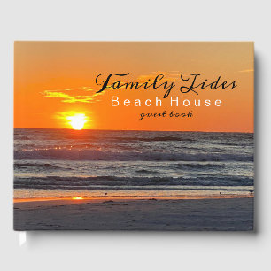 Sunset Photo Beach Vacation Rental Guest Book