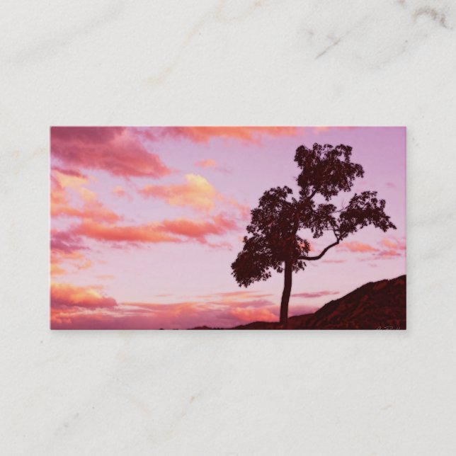 sunset photo business card template (Front)
