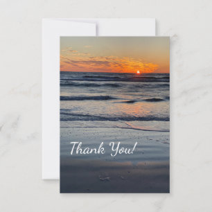 Sunset Photo Thank You Card