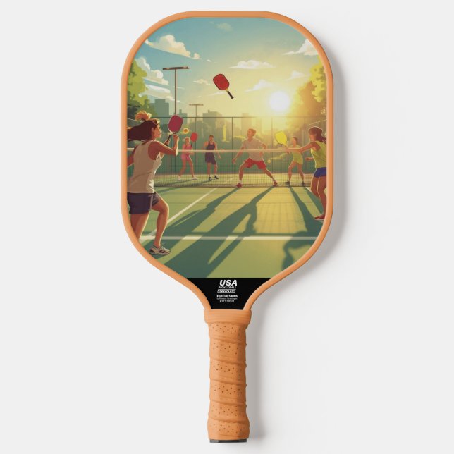 Sunset Pickleball Match Paddle (Front)