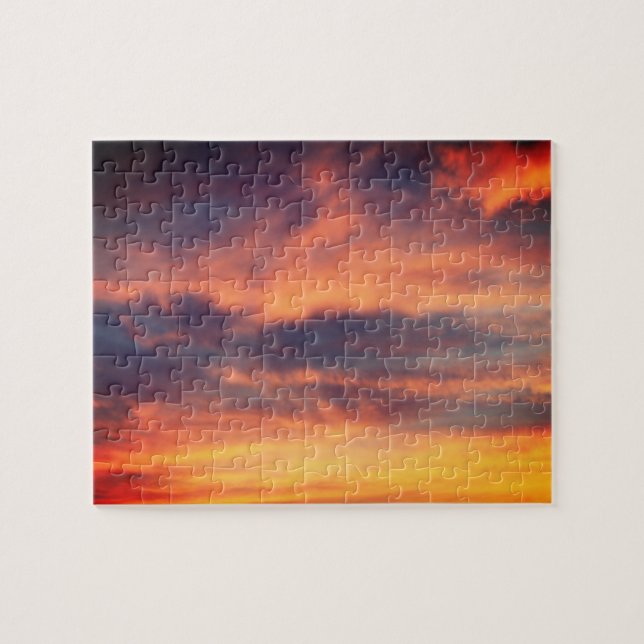 Sunset Picture Scenic Custom Photo Christmas Gift  Jigsaw Puzzle (Horizontal)
