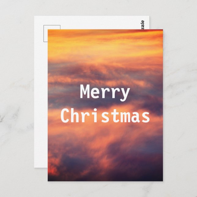 Sunset Picture Scenic Photo Merry Christmas Postcard (Front/Back)