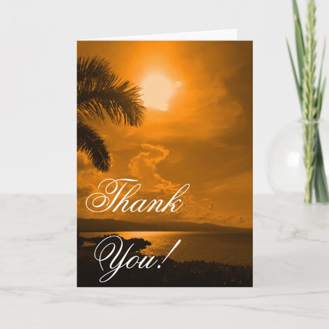 Sunset Picture Thank You Card (Front)