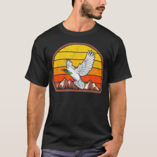 Sunset Pigeon Lover Gift Vintage Retro Pigeon T-Shirt