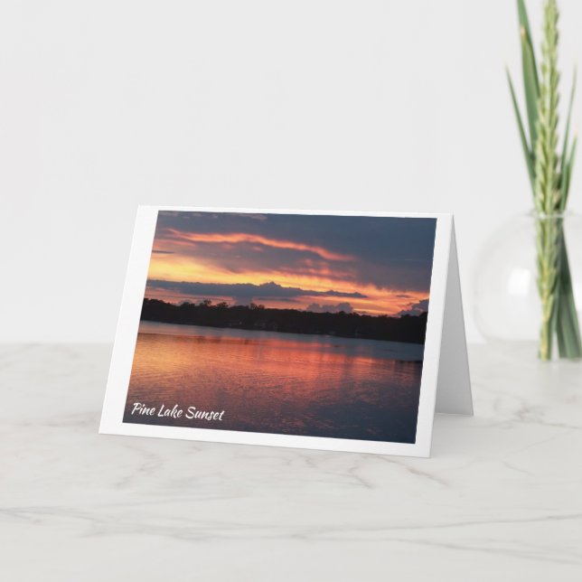 Sunset - Pine Lake #3 Card (Front)