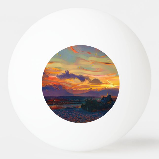 SUNSET PING PONG BALL (Front)