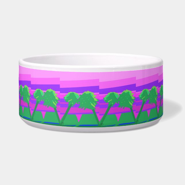Sunset Pink Green Purple Teapot (Front)