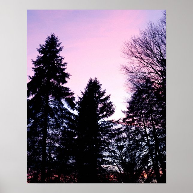 Sunset pinks purple sunsets poster (Front)