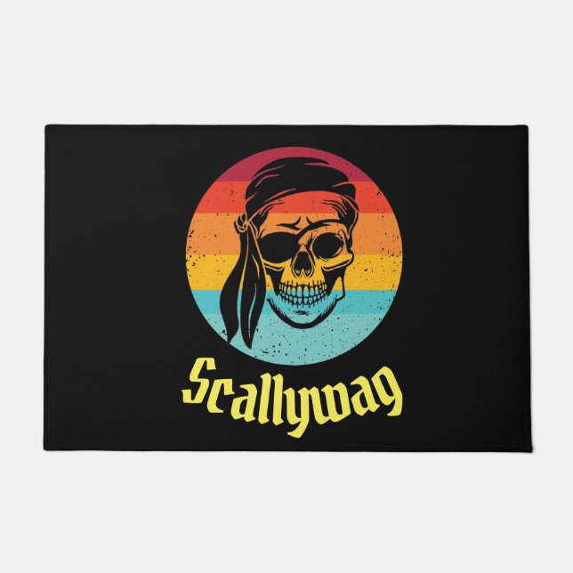 Sunset Pirate Party Scallywag Doormat (Front)