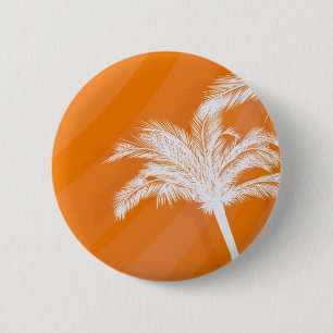 Sunset Plam Trees 6 Cm Round Badge