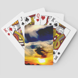 Sunset playing cards