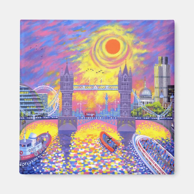 Sunset:Pool Of London 2013 Magnet (Front)