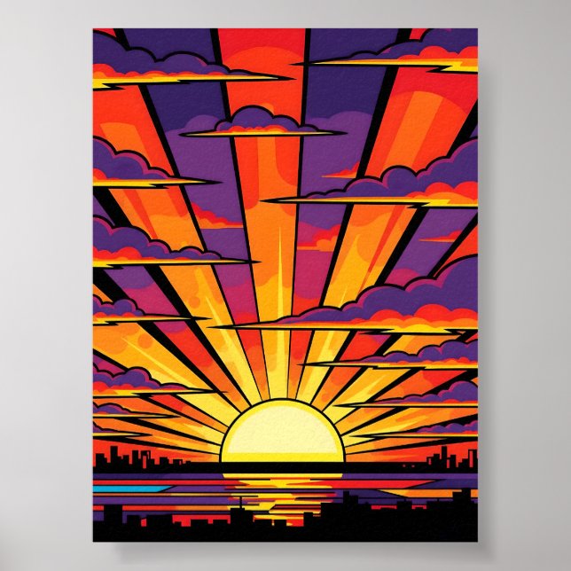 Sunset Pop-Art Poster (Front)