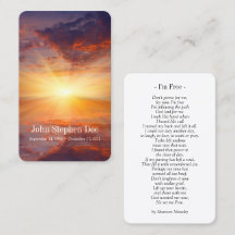 Sunset Prayer Card - I'm Free
