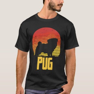 Sunset Pug - Cool Sunshine Dog Silhouette Of A Pug T-Shirt