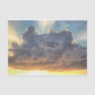 Sunset Rays of Light through Stormy Clouds Tissue Paper