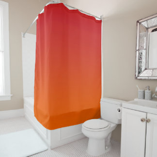 Sunset Red Orange Ombre Shower Curtain