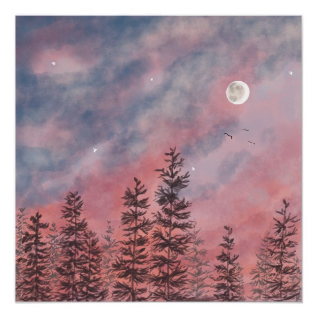 Sunset red sky poster (Front)