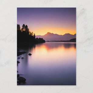 Sunset Reflecting Over a Lake Postcard