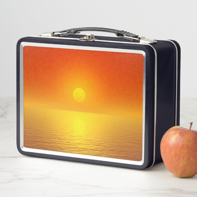 Sunset Reflection Metal Lunch Box (In Situ)