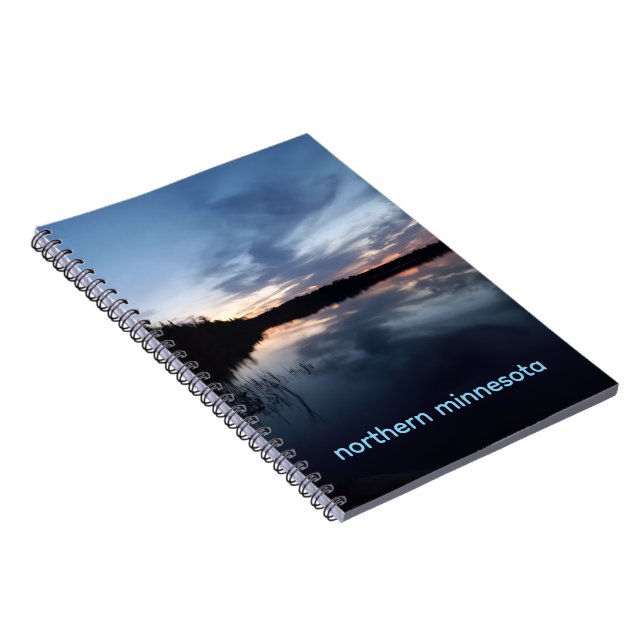 Sunset Reflection on Lake Spiral Notebook (Right Side)