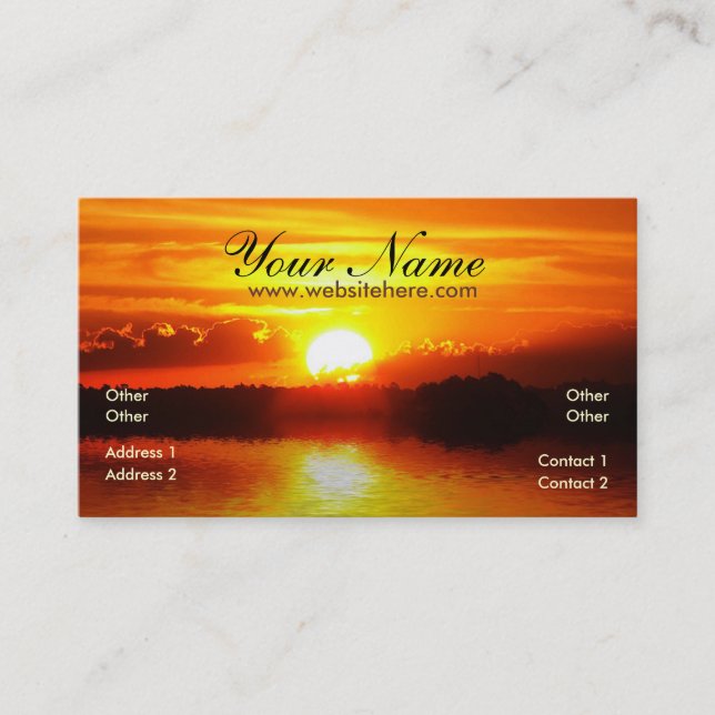 Sunset Reflections Business Card (Front)