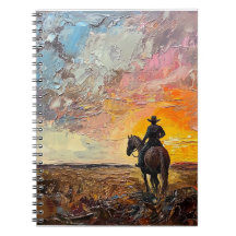 Sunset Reflections Cowboy Notebook