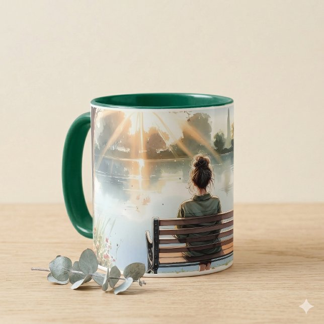 Sunset Reflections Lake Scene Mug (Sunset Reflections Lake Scene Mug)