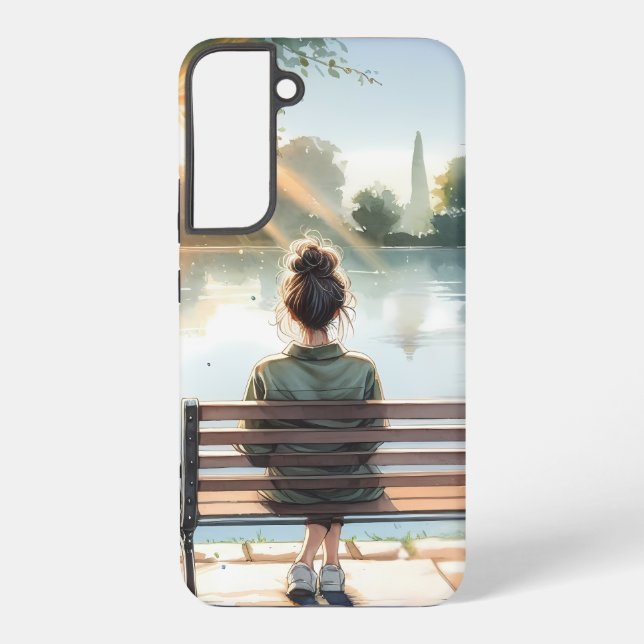 Sunset Reflections Lake Scene Samsung Galaxy S22+ Case (Back)