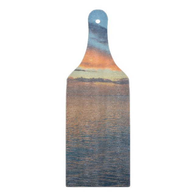 Sunset Reflections On The Water Photographic Cutting Board (Front)