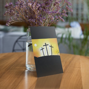Sunset Religious Crosses Card