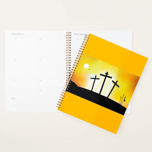 Sunset Religious Crosses Spiral Planner (Creator Uploaded)