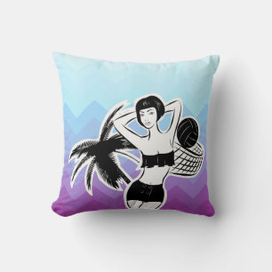 Sunset Resort Chevron Print Cushion