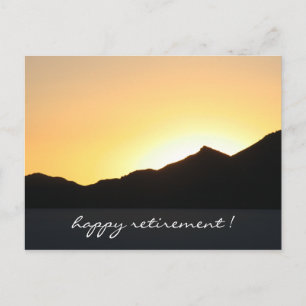 sunset retirement postcard