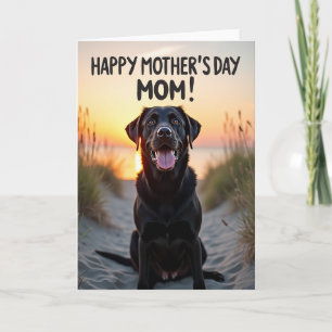 Sunset Retriever Mothers Day Card