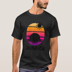 Sunset Retro Beach Cruise Summer Vacation Jamaica T-Shirt