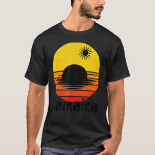 Sunset Retro Beach Cruise Summer Vacation Jamaica T-Shirt