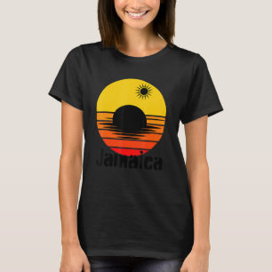 Sunset Retro Beach Cruise Summer Vacation Jamaica T-Shirt