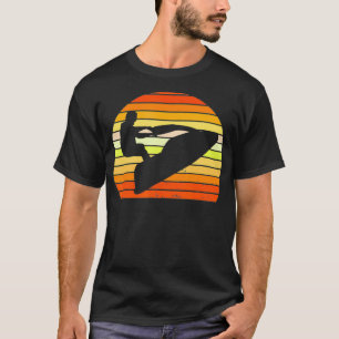 Sunset Retro Jet Ski Jet Boat Water Sports T-Shirt