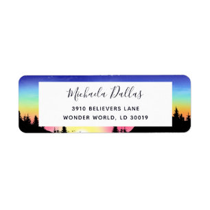 Sunset Return Address Label