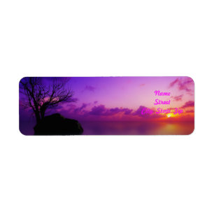 Sunset Return Adress Label Return Address Label