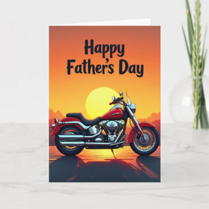 Sunset Ride Fathers Day Card