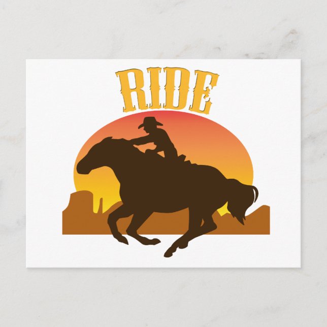 Sunset Ride Postcard (Front)
