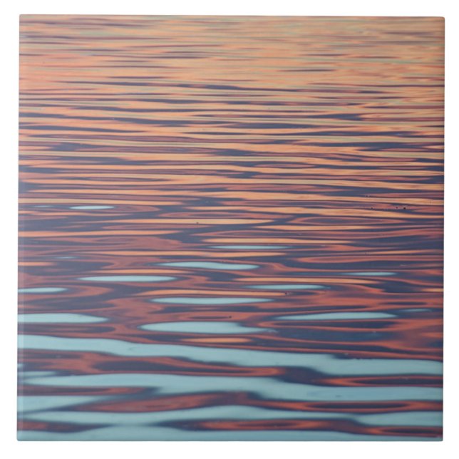 Sunset Ripples on Water Ceramic Tile (Front)