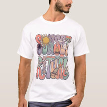 Sunset Ritual Mystical Witchy Halloween T-Shirt